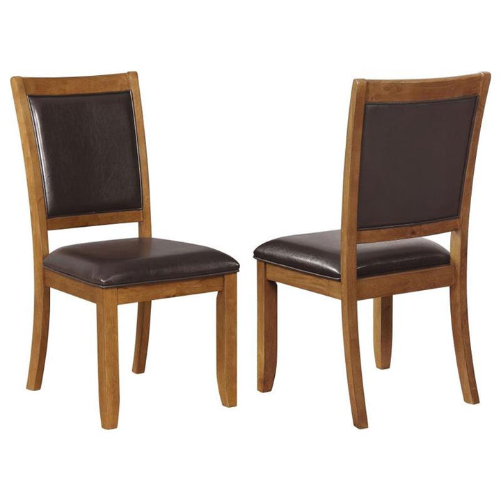 Nelms Upholstered Side Chairs Deep Brown and Dark Brown (Set of 2) (102172)