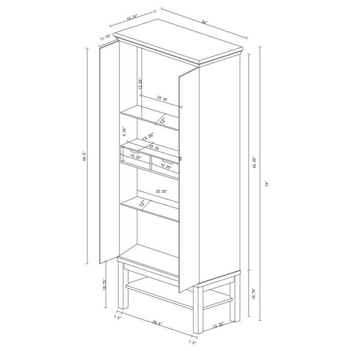 Lovegood 2-door Accent Cabinet Rich Brown and Black (950731)