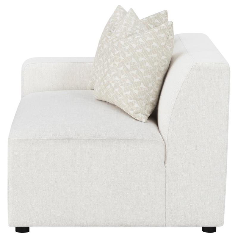 Freddie Upholstered Tight Back LAF Chair Pearl (551644LAF)