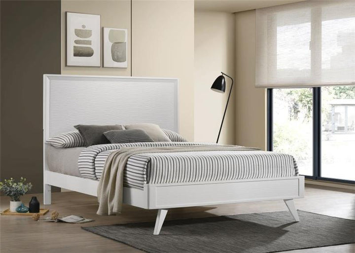 Janelle Queen Panel Bed White (223651Q)