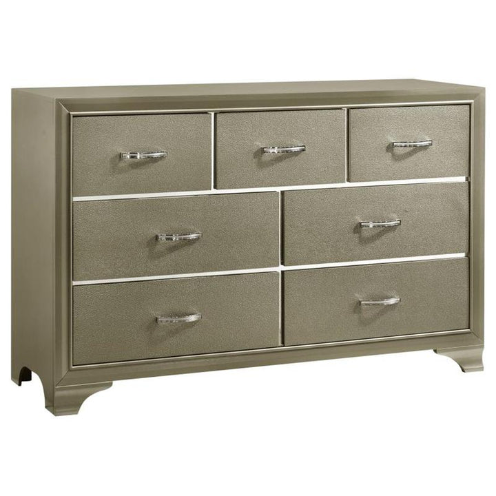 Beaumont Bedroom Set Metallic Champagne (205291Q-S4)