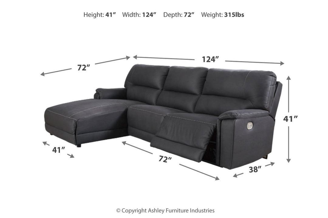 Henefer 3-Piece Power Reclining Sectional with Chaise (78606S2)