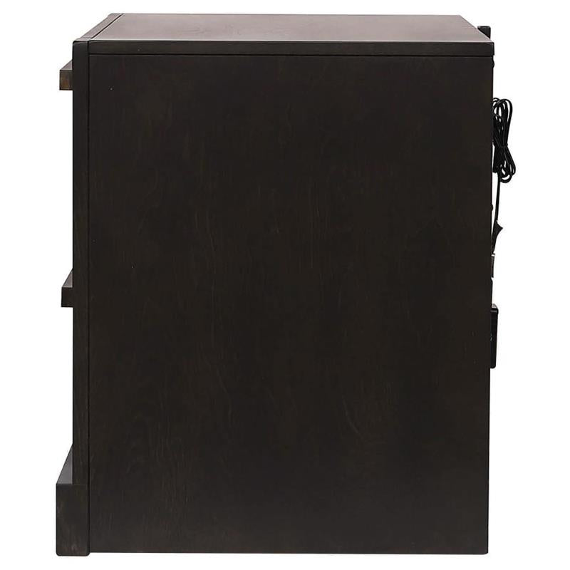 Azalia 2-drawer Nightstand Black and Walnut (224282)