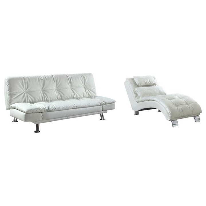 Dilleston Upholstered Chaise White (550078)