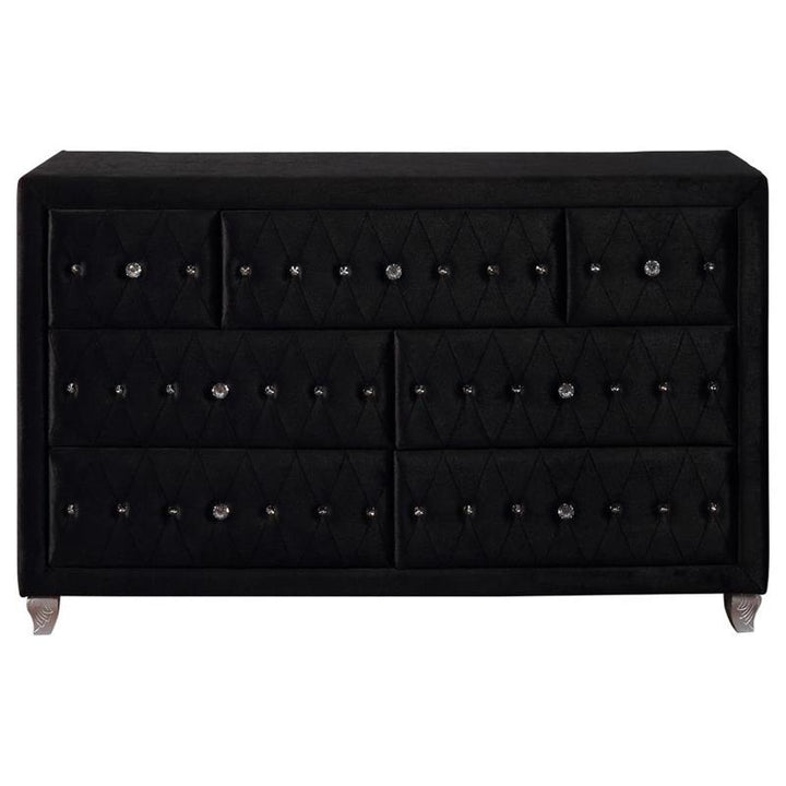 Deanna 7-drawer Rectangular Dresser Black (206103)