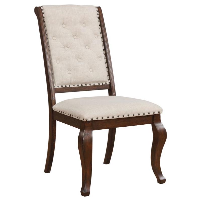 Brockway Tufted Dining Chairs Cream and Antique Java (Set of 2) (110312)