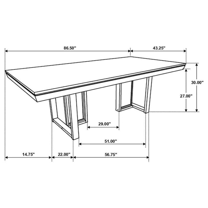 Kelly 9-piece Rectangular Dining Table Set Beige and Dark Grey (107961-S9)