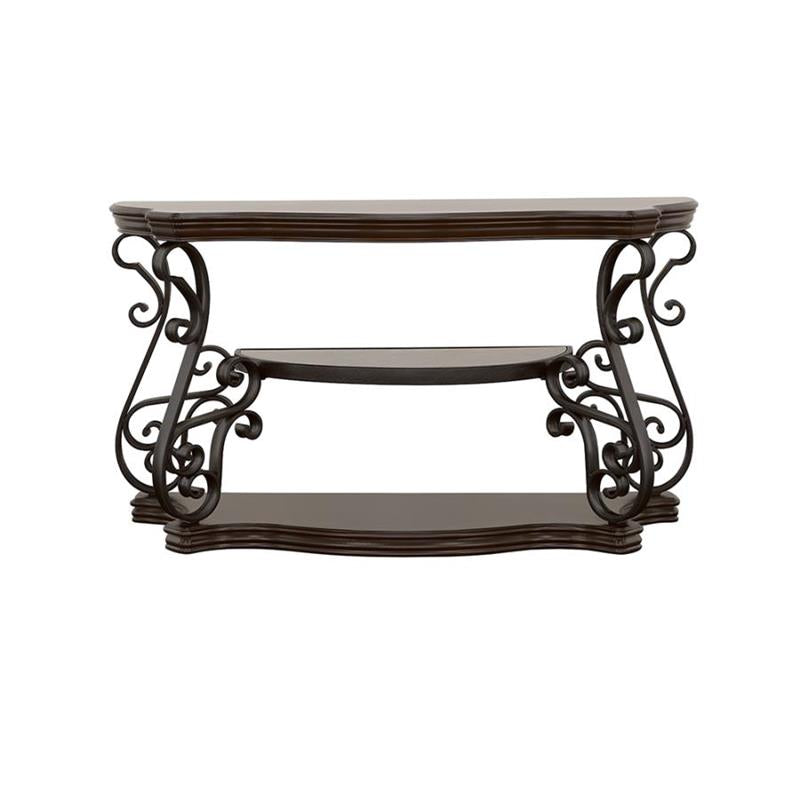 Laney Sofa Table Deep Merlot and Clear (702449)