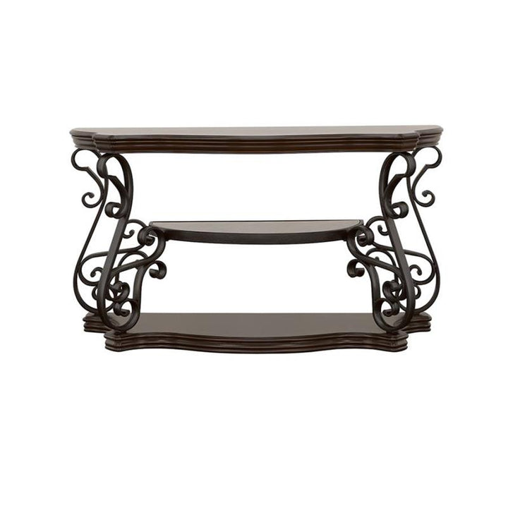 Laney Sofa Table Deep Merlot and Clear (702449)