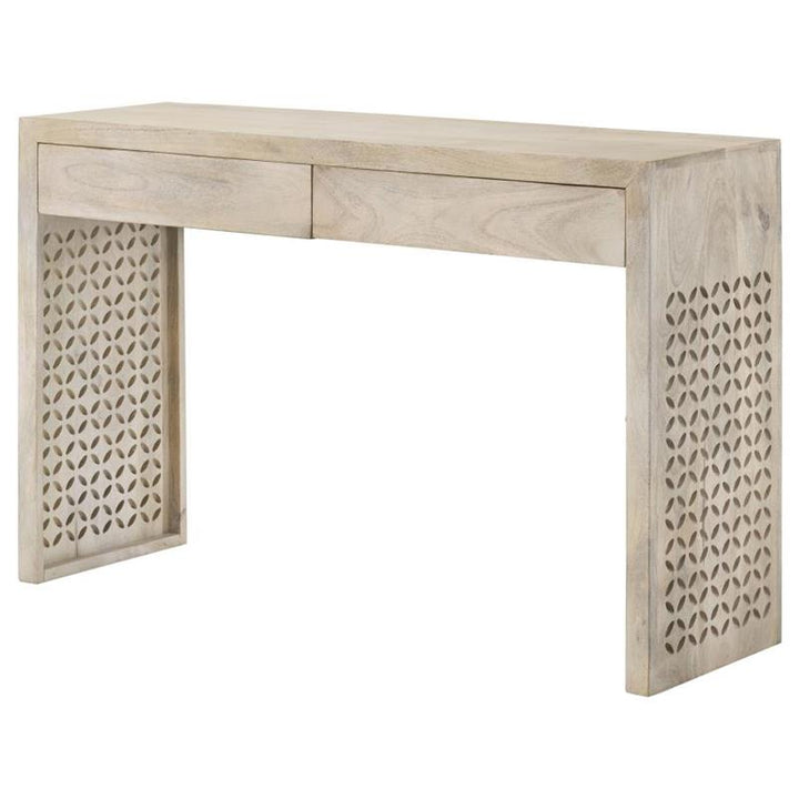 Rickman Rectangular 2-drawer Console Table White Washed (959543)