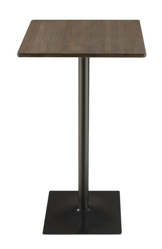 Cavalier Square Bar Table Dark Elm and Matte Black (100730)