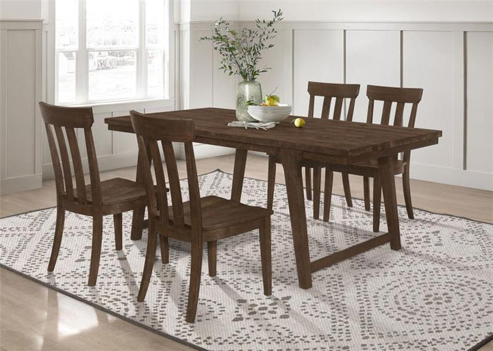 Reynolds 5-piece Rectangular Dining Table Set Brown Oak (107591-S5)