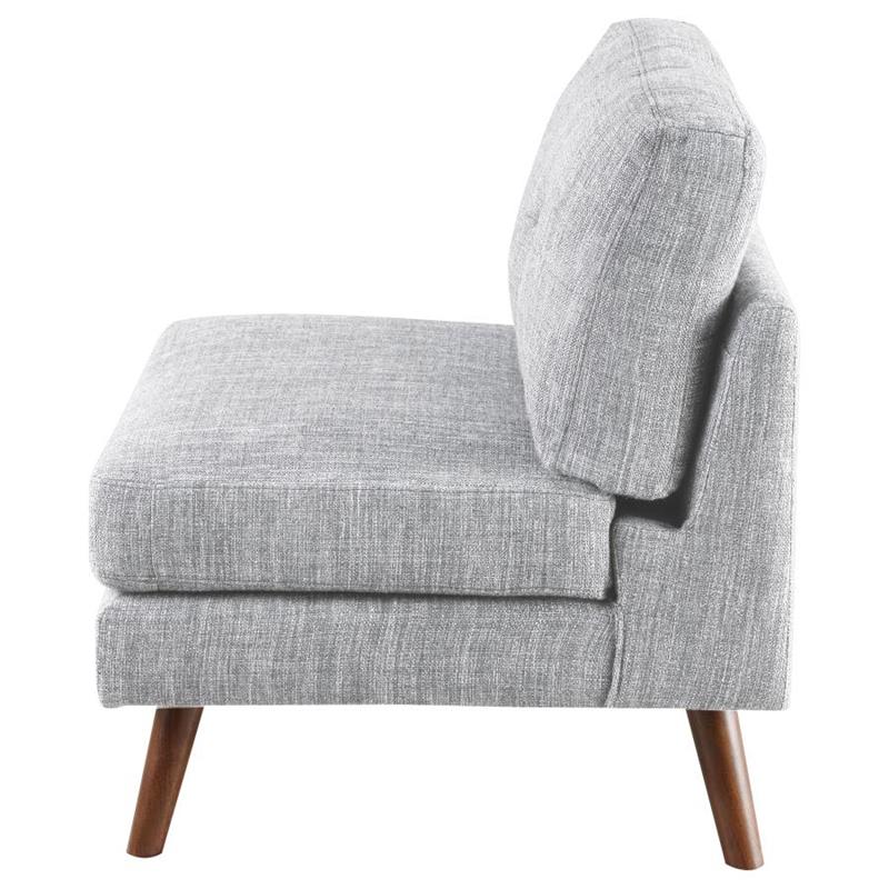 Churchill Button Tufted Armless Chair Grey (551302)