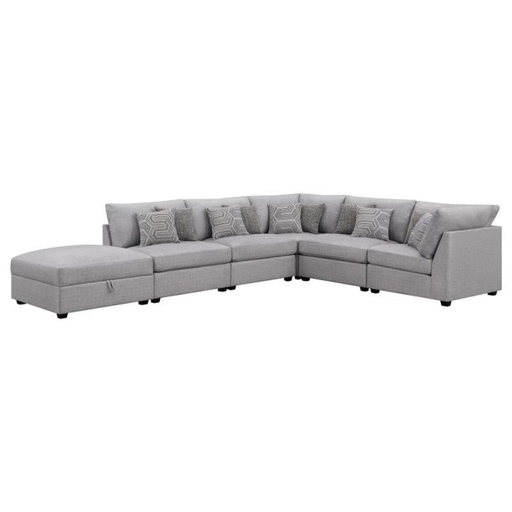 Cambria 6-piece Upholstered Modular Sectional Grey (551511-SET)