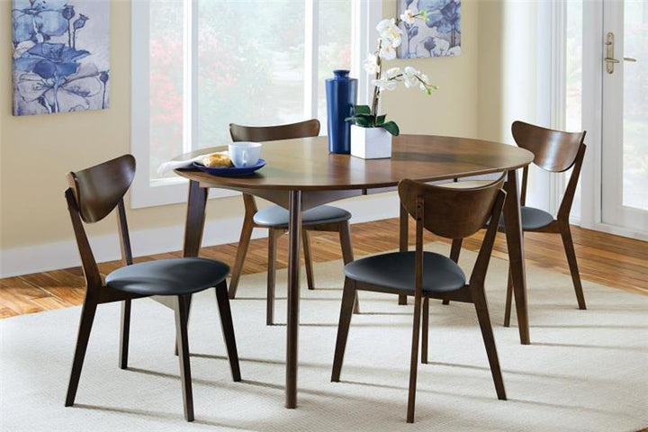 Jedda 5-piece Dining Room Set Dark Walnut and Black (105361-S5)