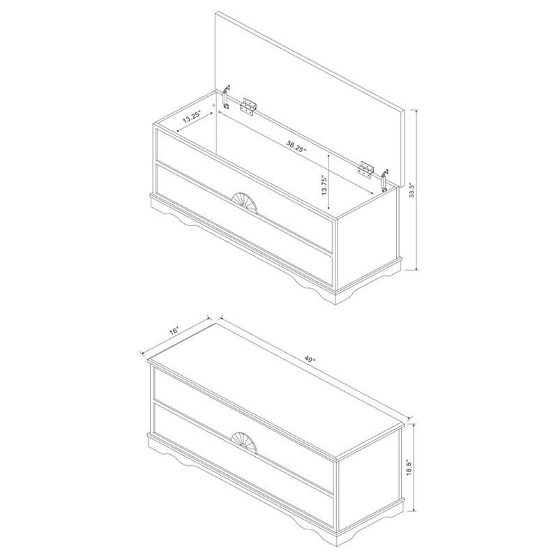 Paula Rectangular Cedar Chest Warm Brown (4694)