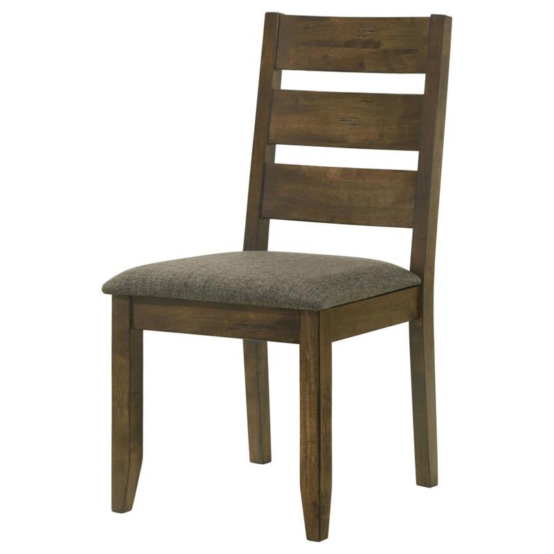 Alston Ladder Back Dining Side Chairs Knotty Nutmeg and Grey (Set of 2) (106382)