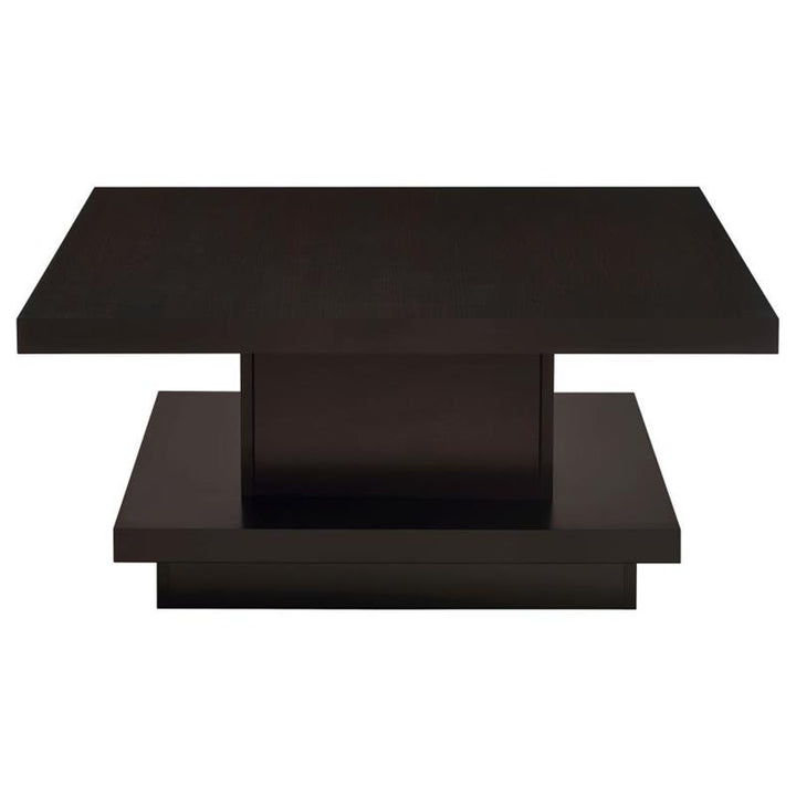 Reston Pedestal Square Coffee Table Cappuccino (705168)
