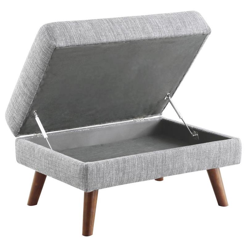 Churchill Ottoman with Tapered Legs Grey (551303)