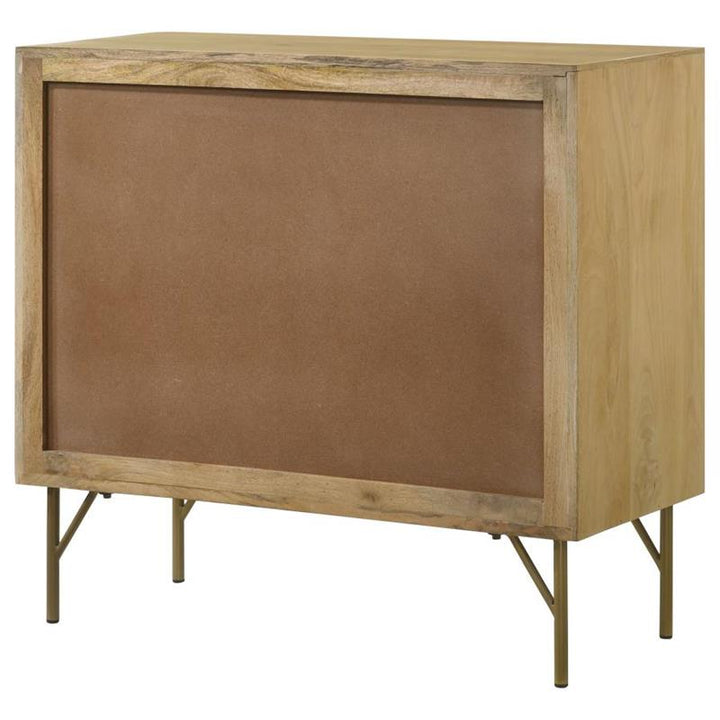 Zamora 3-drawer Accent Cabinet Natural and Antique Brass (959579)