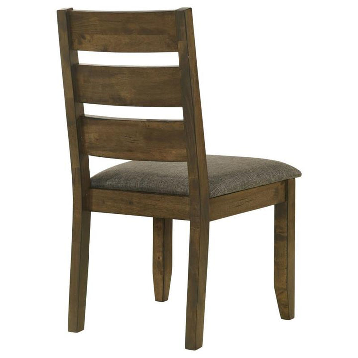 Alston Ladder Back Dining Side Chairs Knotty Nutmeg and Grey (Set of 2) (106382)