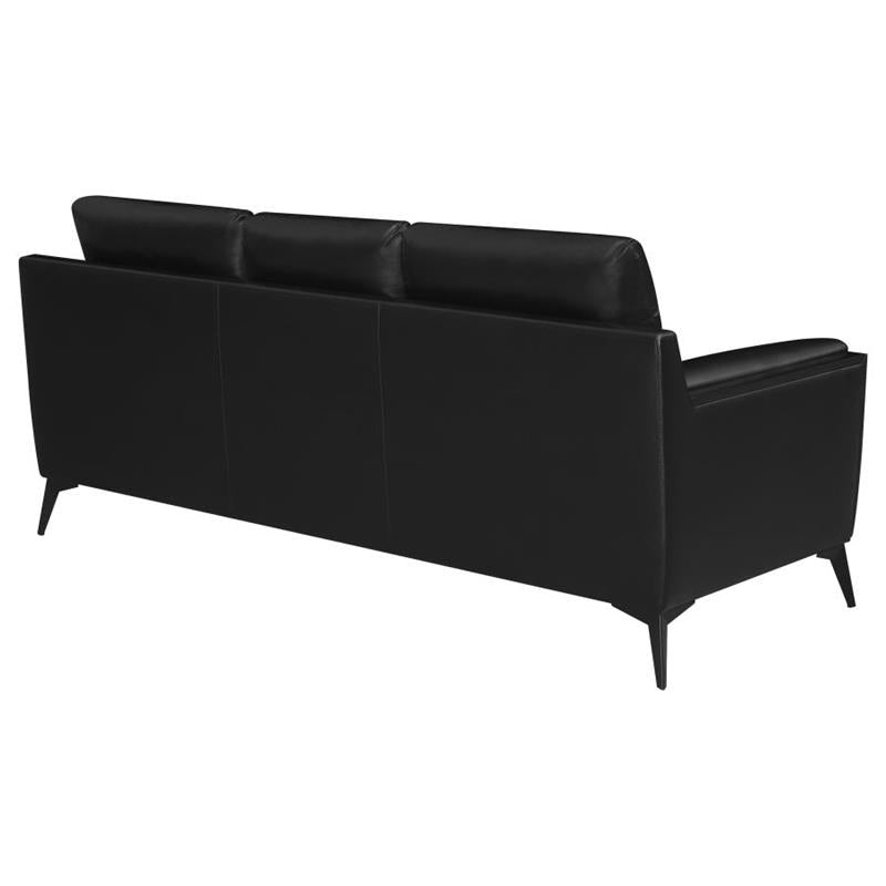 Moira Upholstered Tufted Sofa with Track Arms Black (511131)