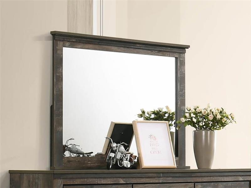 Ridgedale Dresser Mirror Weathered Dark Brown (223484)