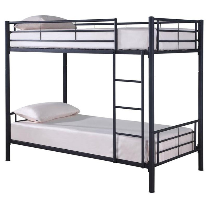 Hayward Twin Over Twin Bunk Bed Black (460072B)