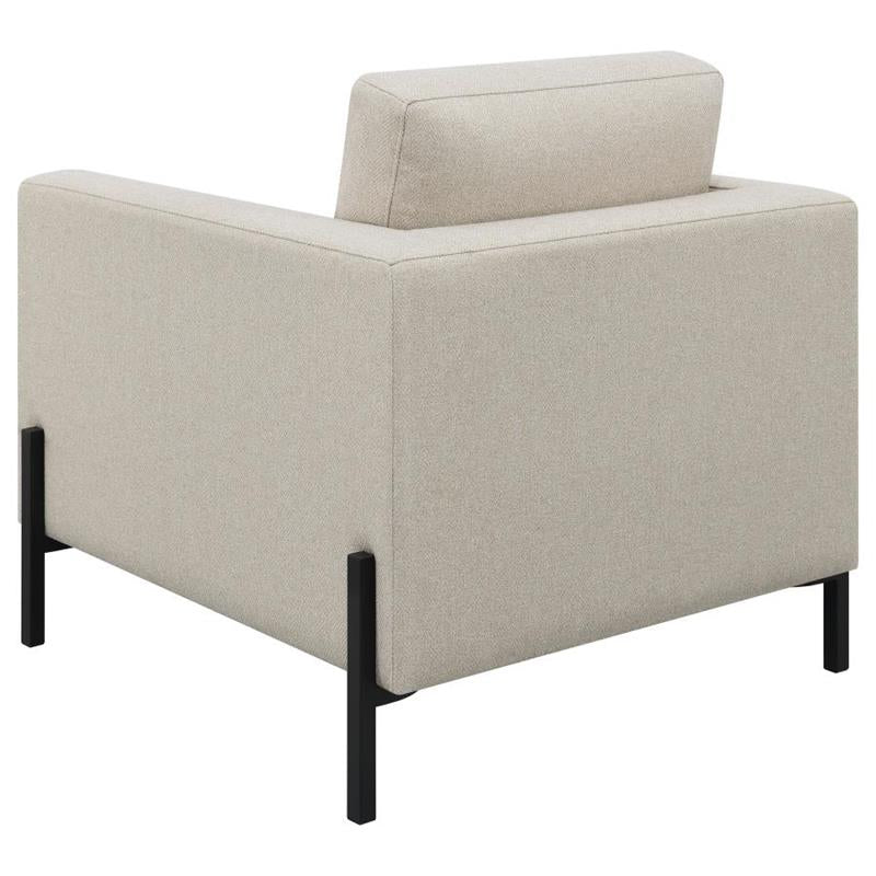 Tilly Upholstered Track Arms Chair Oatmeal (509903)