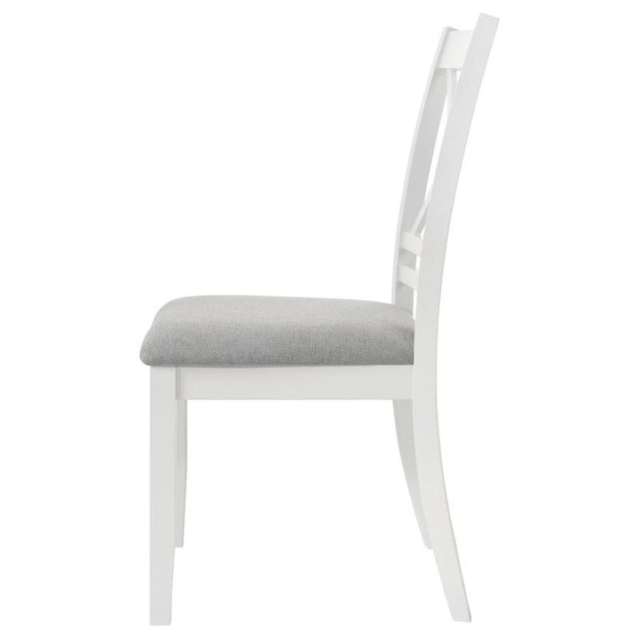 Hollis Cross Back Wood Dining Side Chair White (Set of 2) (122242)