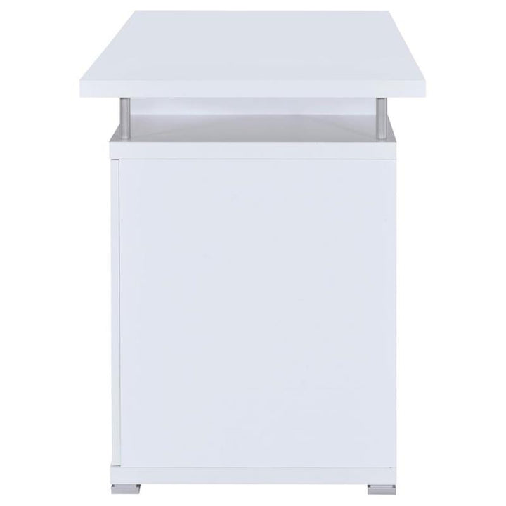 Tracy 2-drawer Computer Desk White (800108)