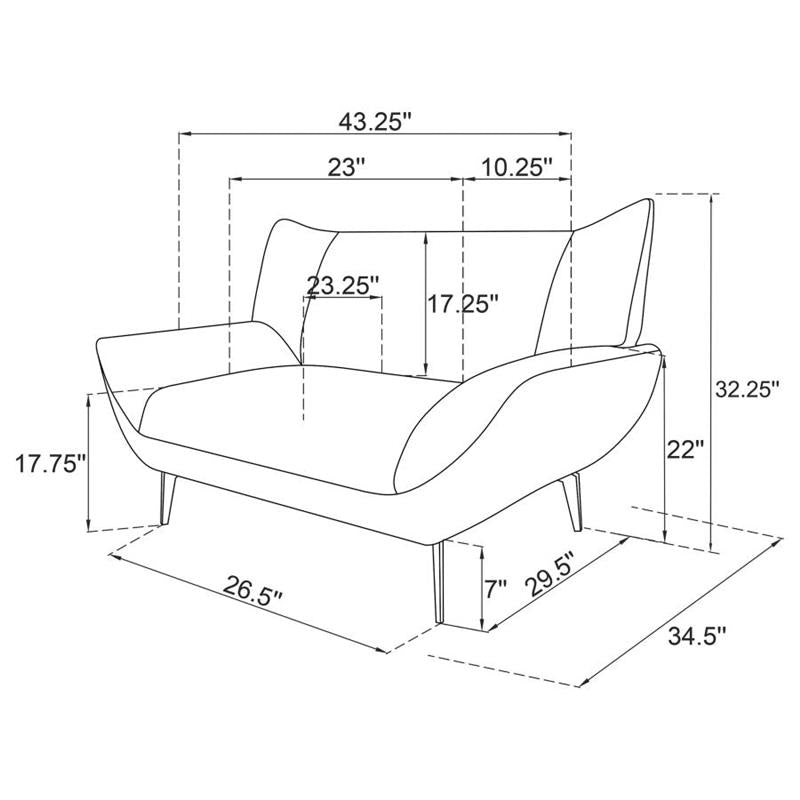 Acton 3-piece Upholstered Flared Arm Sofa Set Teal Blue (511161-S3)