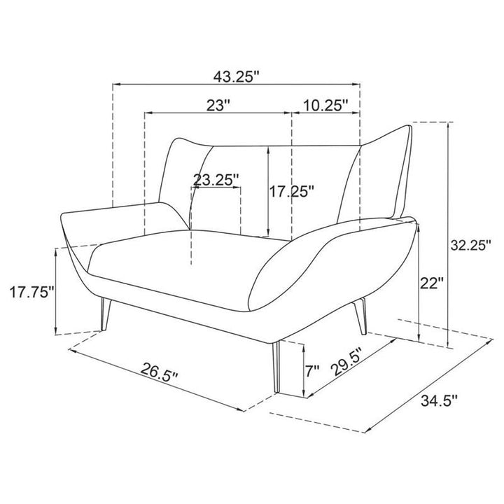 Acton 3-piece Upholstered Flared Arm Sofa Set Teal Blue (511161-S3)