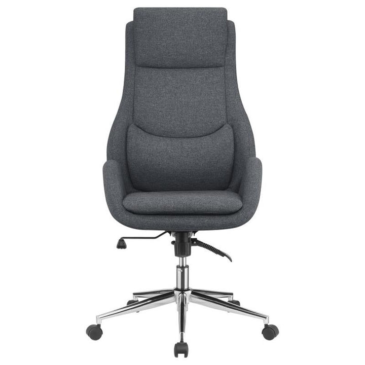 Cruz Upholstered Office Chair with Padded Seat Grey and Chrome (881150)