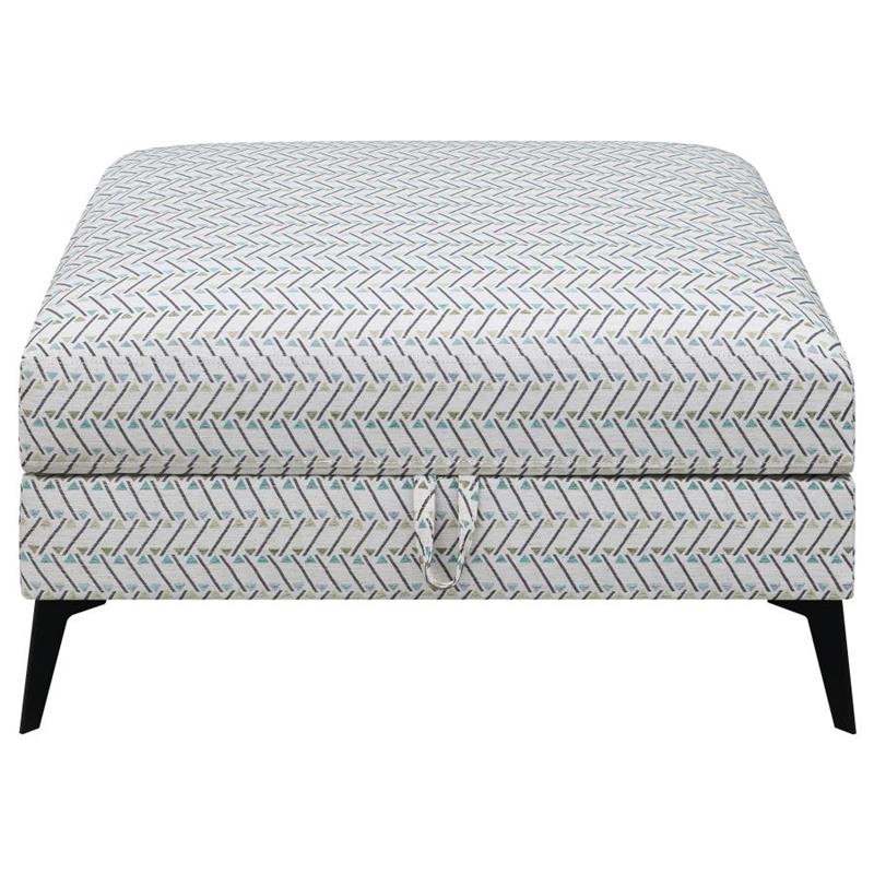 Clint Upholstered Ottoman with Tapered Legs Multi-color (509807)