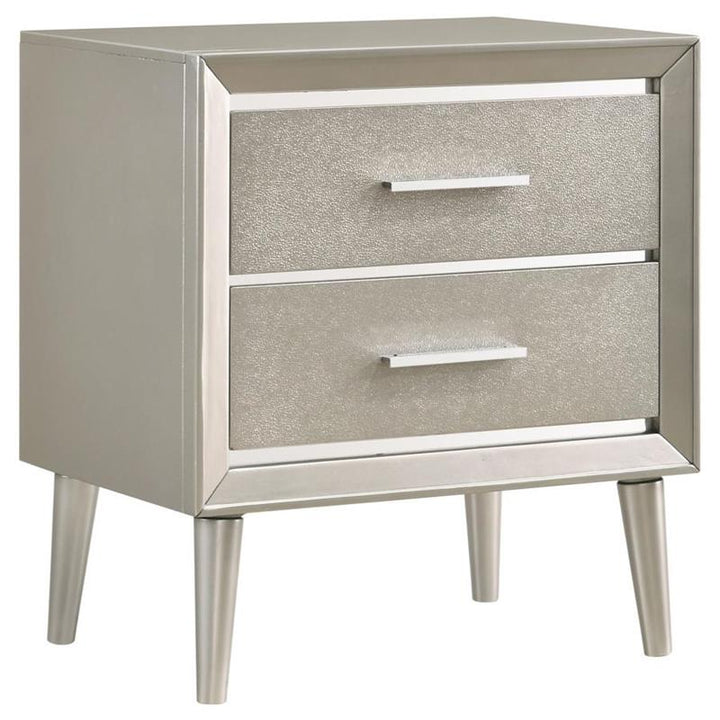 Ramon 2-drawer Nightstand Metallic Sterling (222702)