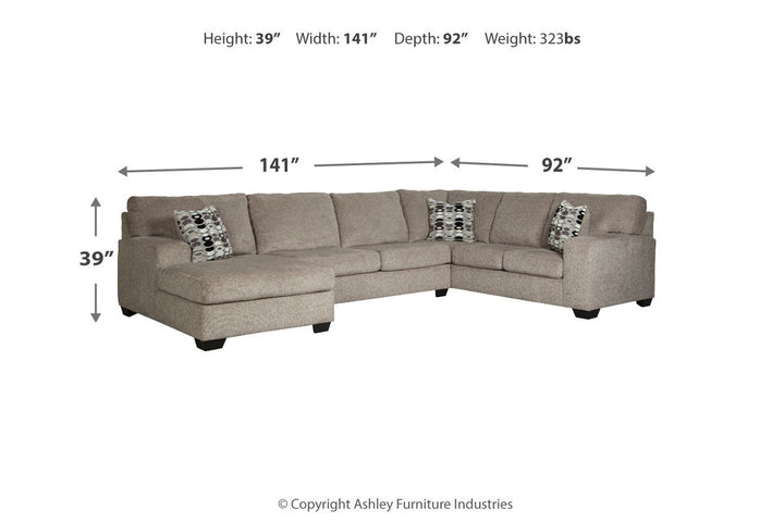 Ballinasloe 3-Piece Sectional with Ottoman (80702U1)