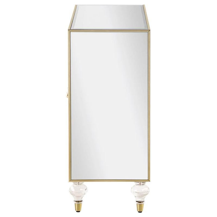 Astilbe 2-door Accent Cabinet Mirror and Champagne (951851)