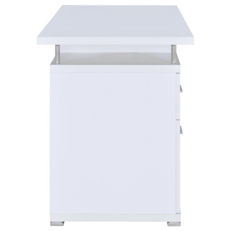 Tracy 2-drawer Computer Desk White (800108)