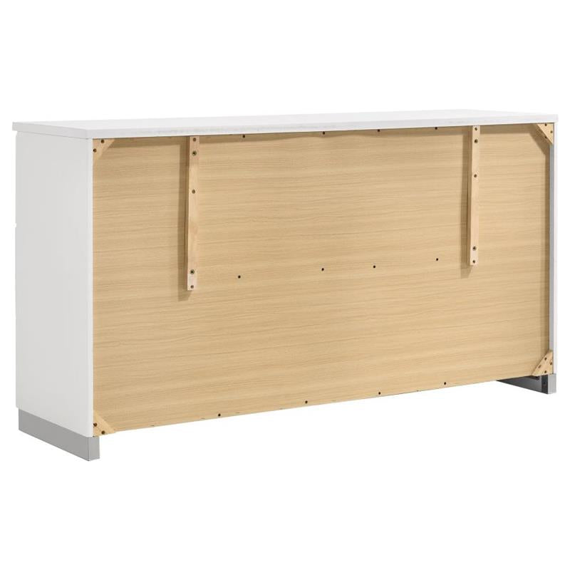 Felicity 6-drawer Dresser Glossy White (203503)