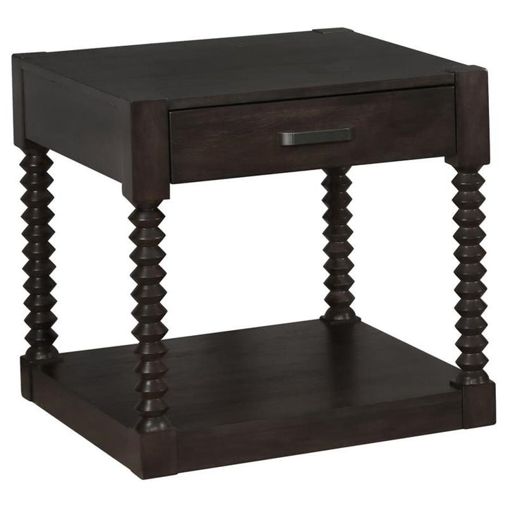 Meredith 1-drawer End Table Coffee Bean (722577)