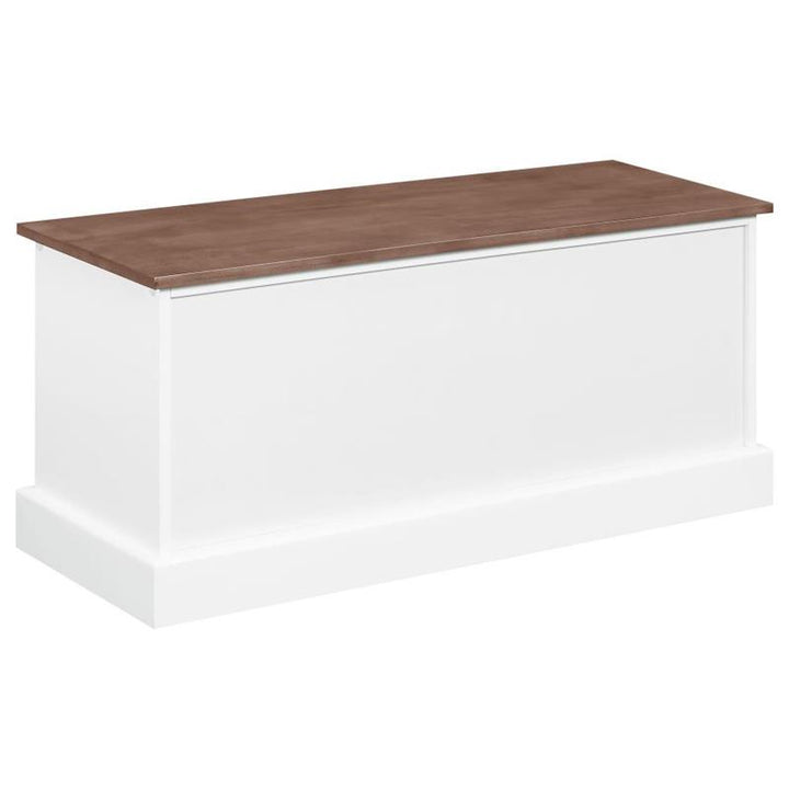 Alma 3-drawer Storage Bench Weathered Brown and White (911196)