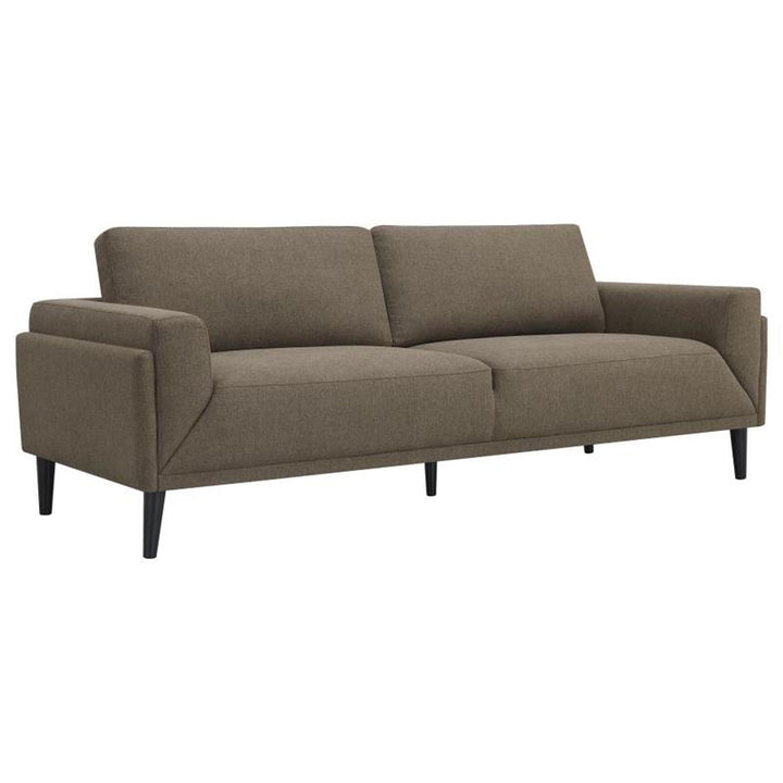 Rilynn 2-piece Upholstered Track Arms Sofa Set Brown (509521-S2)