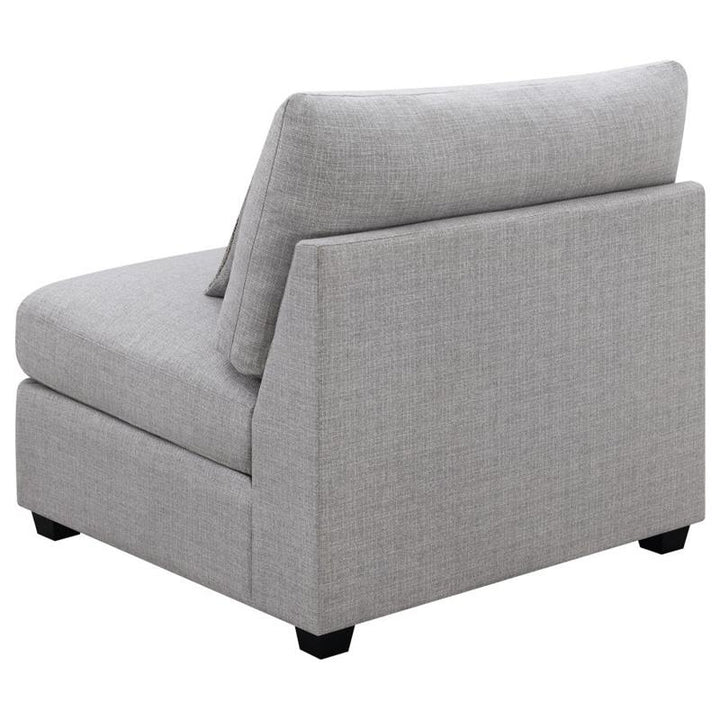 Cambria Upholstered Armless Chair Grey (551511)