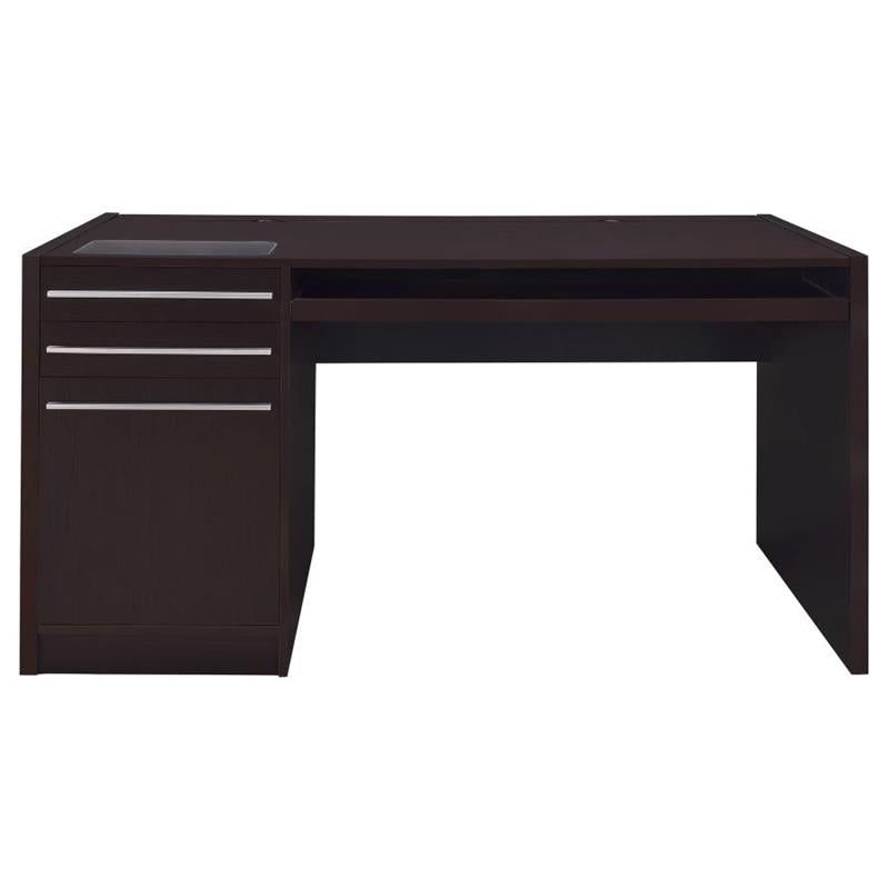 Halston 3-drawer Connect-it Office Desk Cappuccino (800982)