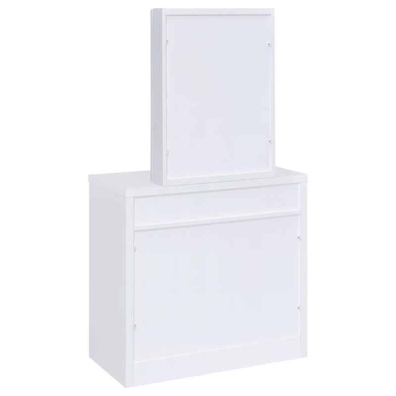 Harvey 2-piece Vanity Set with Lift-Top Stool White (300290)