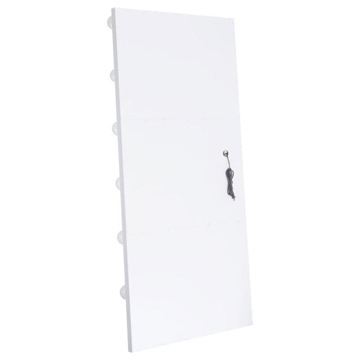 Zayan Full Length Floor Mirror With Lighting White High Gloss (969558)