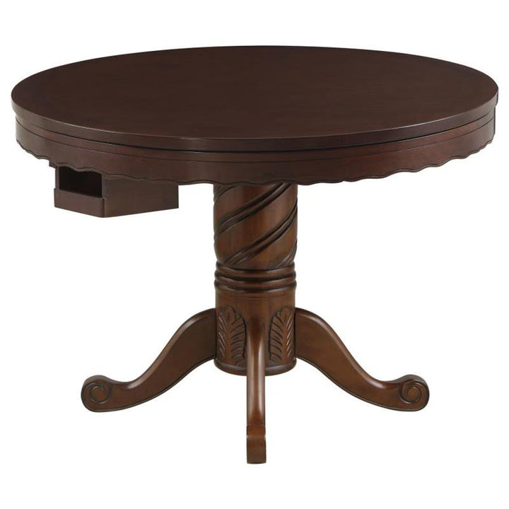 Turk 3-in-1 Round Pedestal Game Table Tobacco (100871)