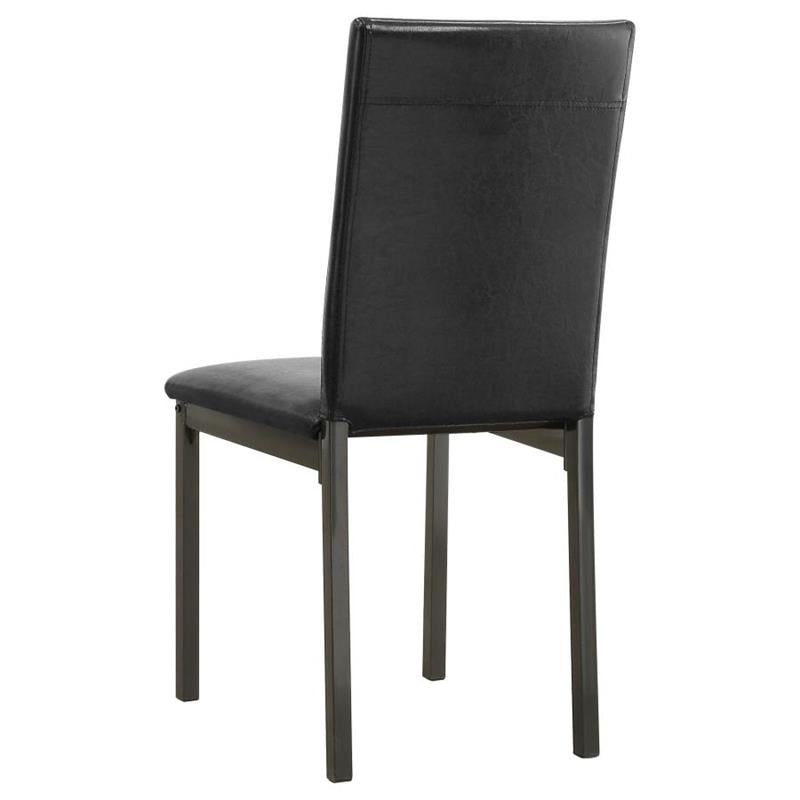 Garza Upholstered Dining Chairs Black (Set of 2) (100612)