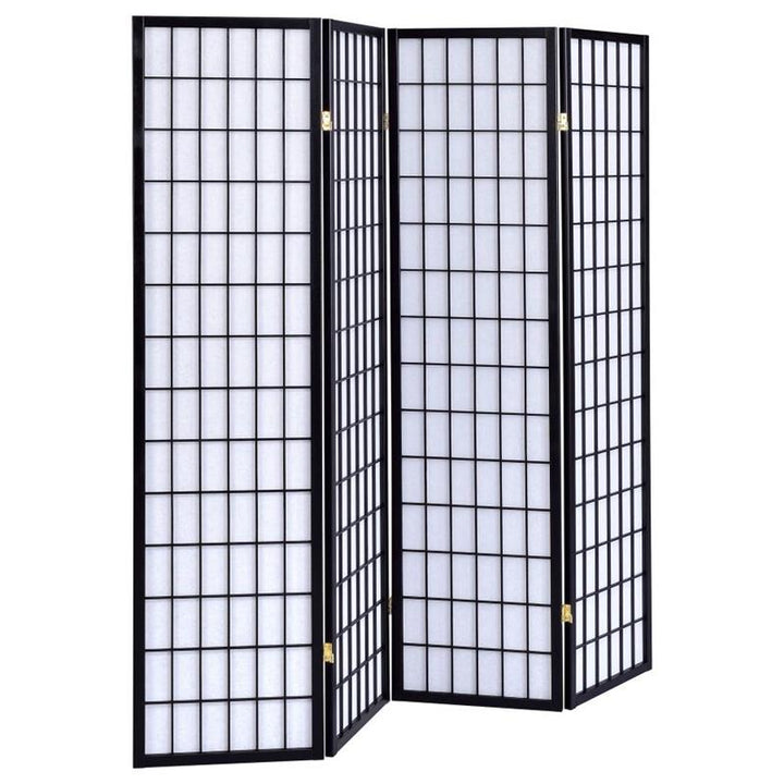 Roberto 4-panel Folding Screen Black and White (4624)